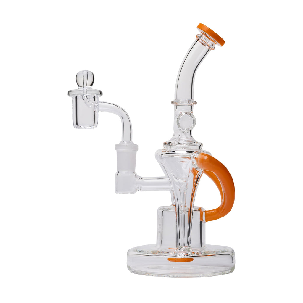 Human Grade Dualing Recycler Glass Rig Water Pipe — view 5 | Ziggy's Miami