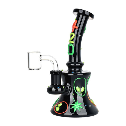 Alien Glow in the Dark Glass Dab Rig - 6.5" / 14mm F — view 2 | Ziggy's Miami