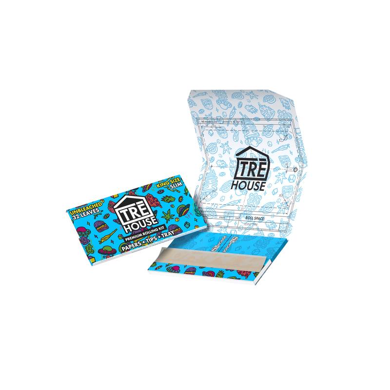 Premium Rolling Kit - King Size Slim - Unbleached