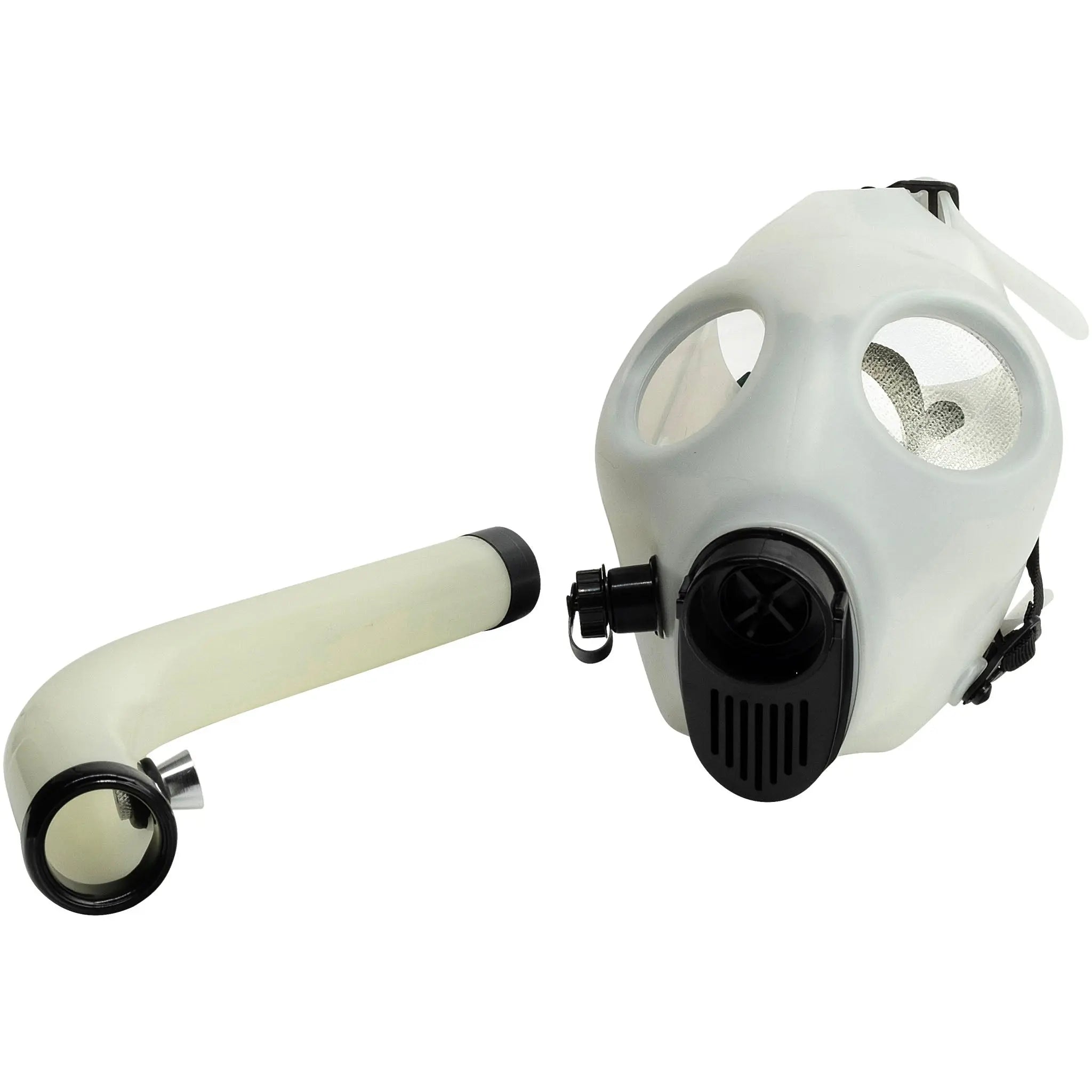 Acrylic Glow In The Dark Curved Steamroller Tube Gas Mask Smoke Drop