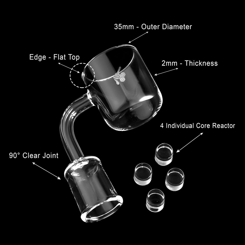 Quad Core Reactor Quartz Banger - 90° Degree | YL