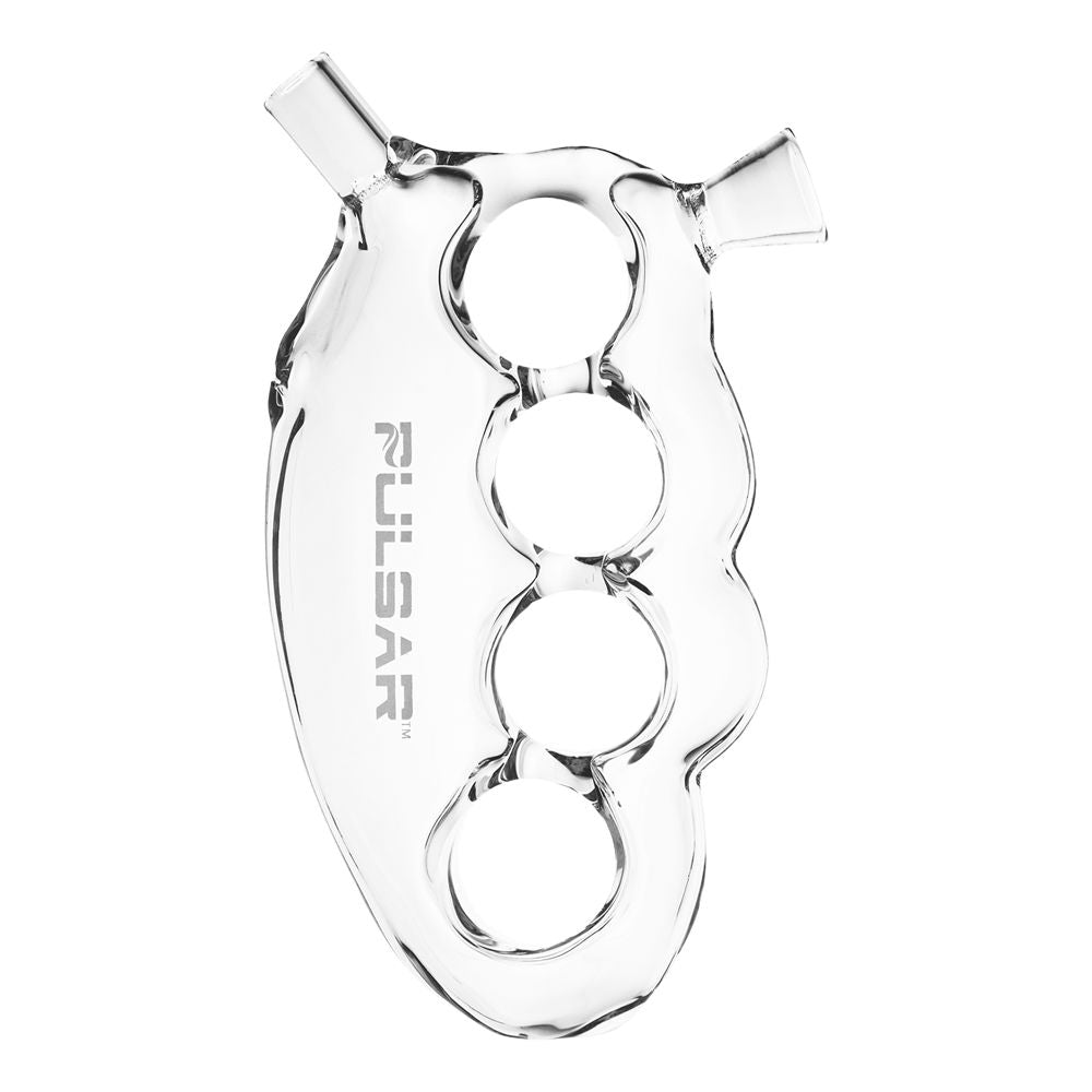 Pulsar Knuckle Bubbler Glass Cone Holder - 5.5" / Clear | Ziggy's Miami