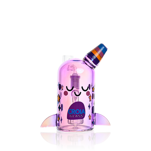 Cute Narwhal Dab Rig – Mini Showerhead Perc Rig | Croia Glass | Ziggy's Miami