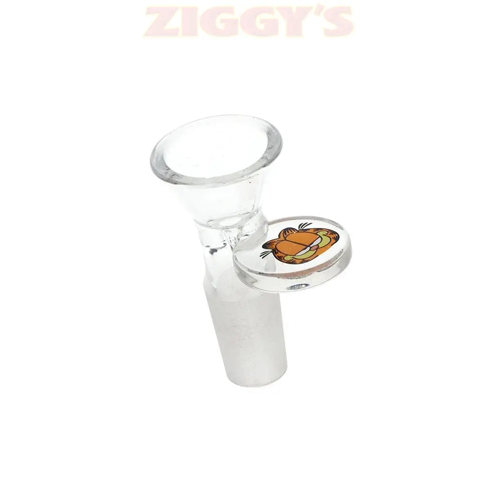 Stoned Garfield Beaker Glass Water Pipe - 10" / 14mm F Smoke Drop