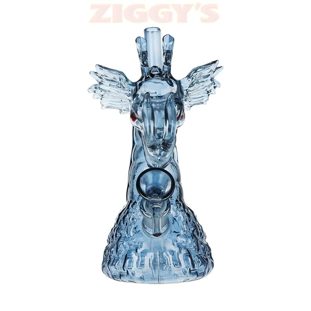 SeshGear Rising Dragon Glass Water Pipe | 6.75" | 14mm F Smoke Drop