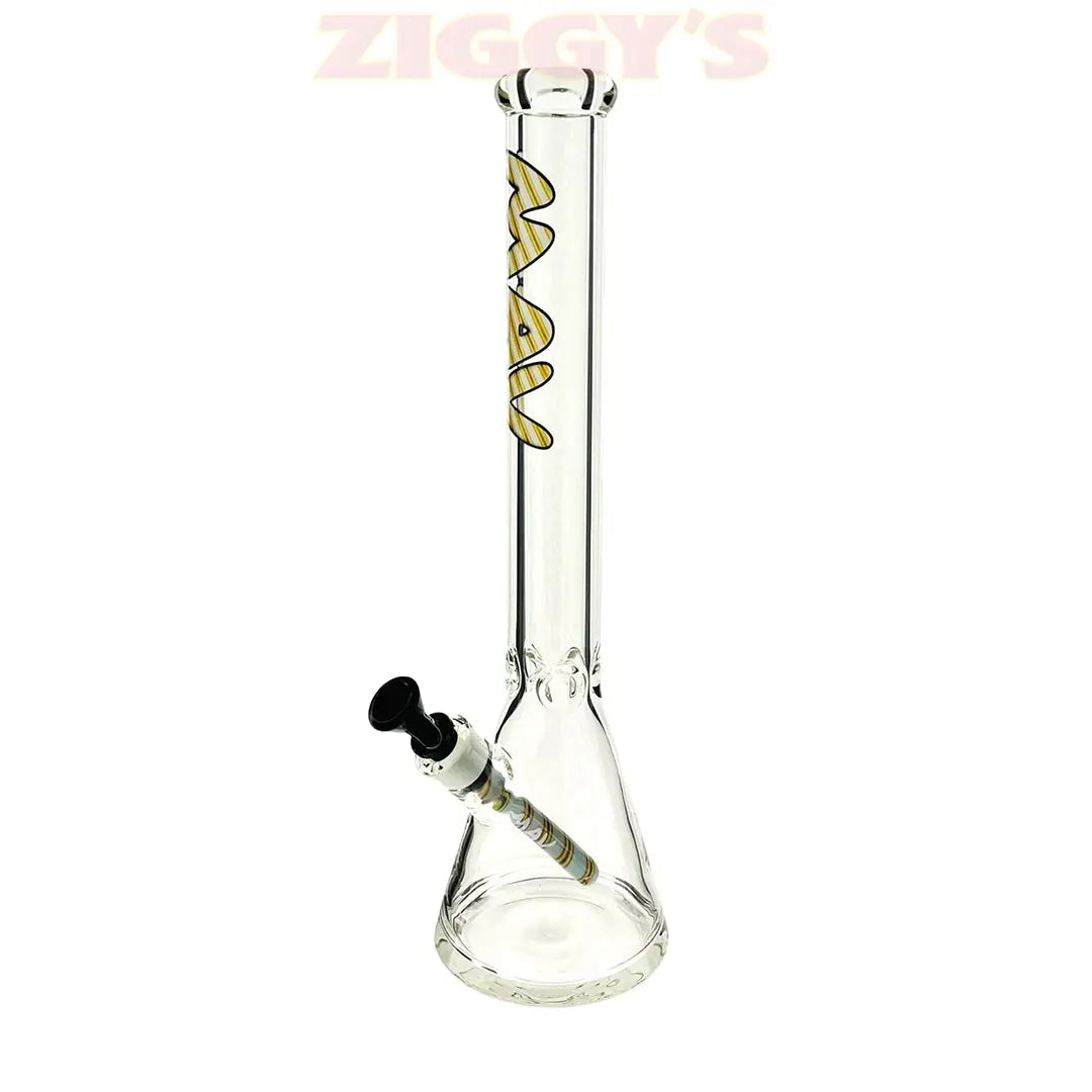 MAV Glass 18" Classic Wigwag Beaker Smoke Drop