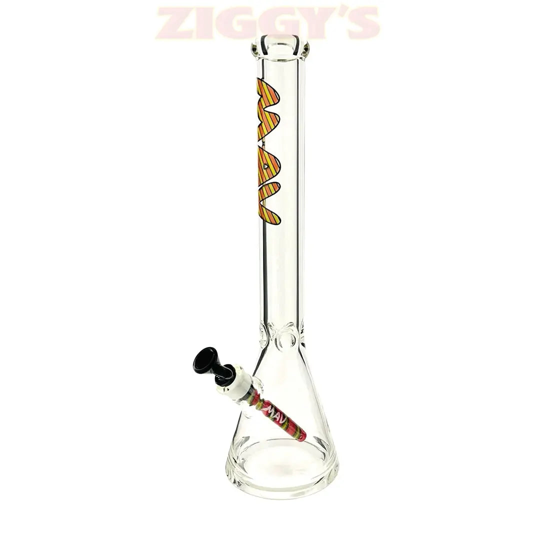 MAV Glass 18" Classic Wigwag Beaker Smoke Drop
