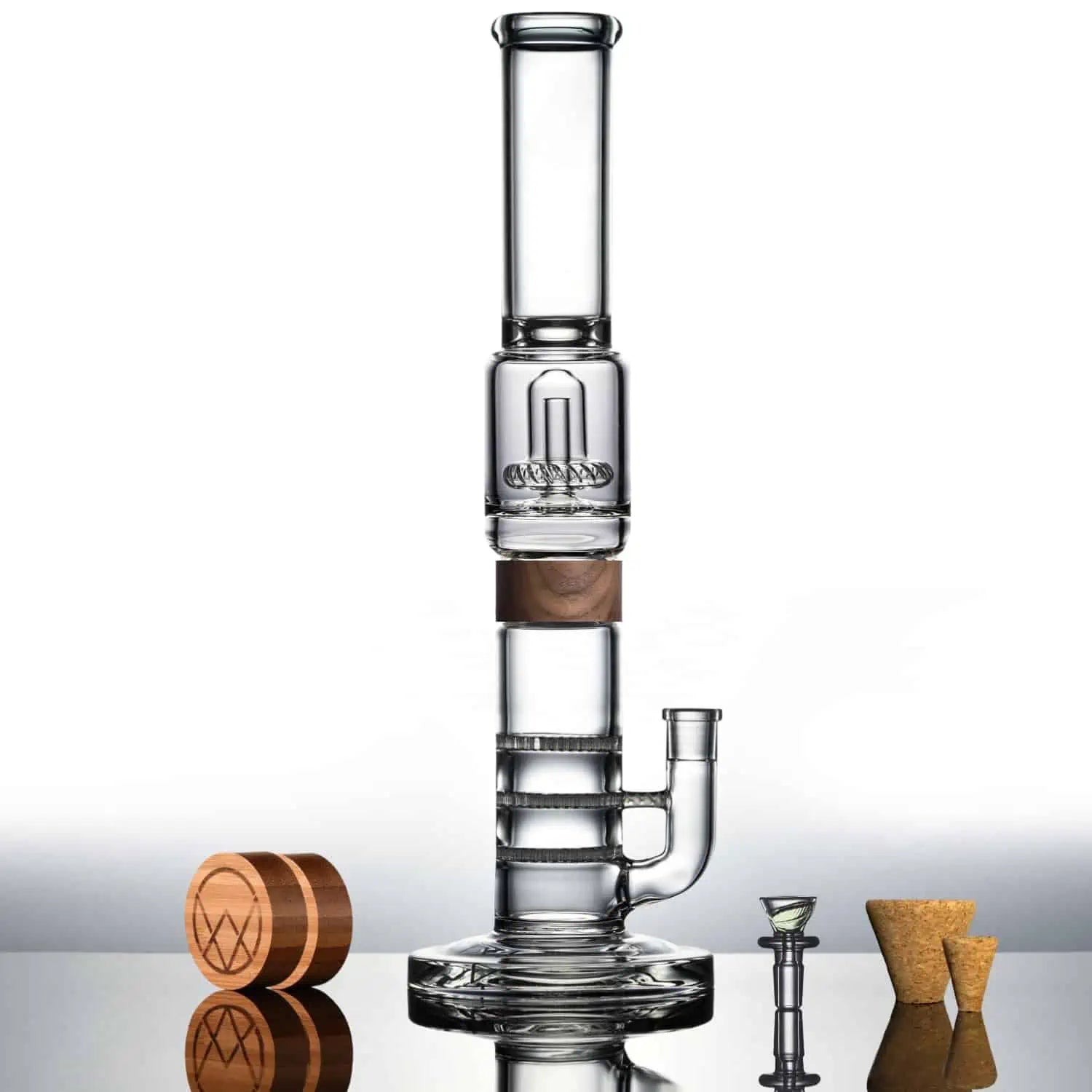 Vitae Glass Tri-UFO Bong 16"