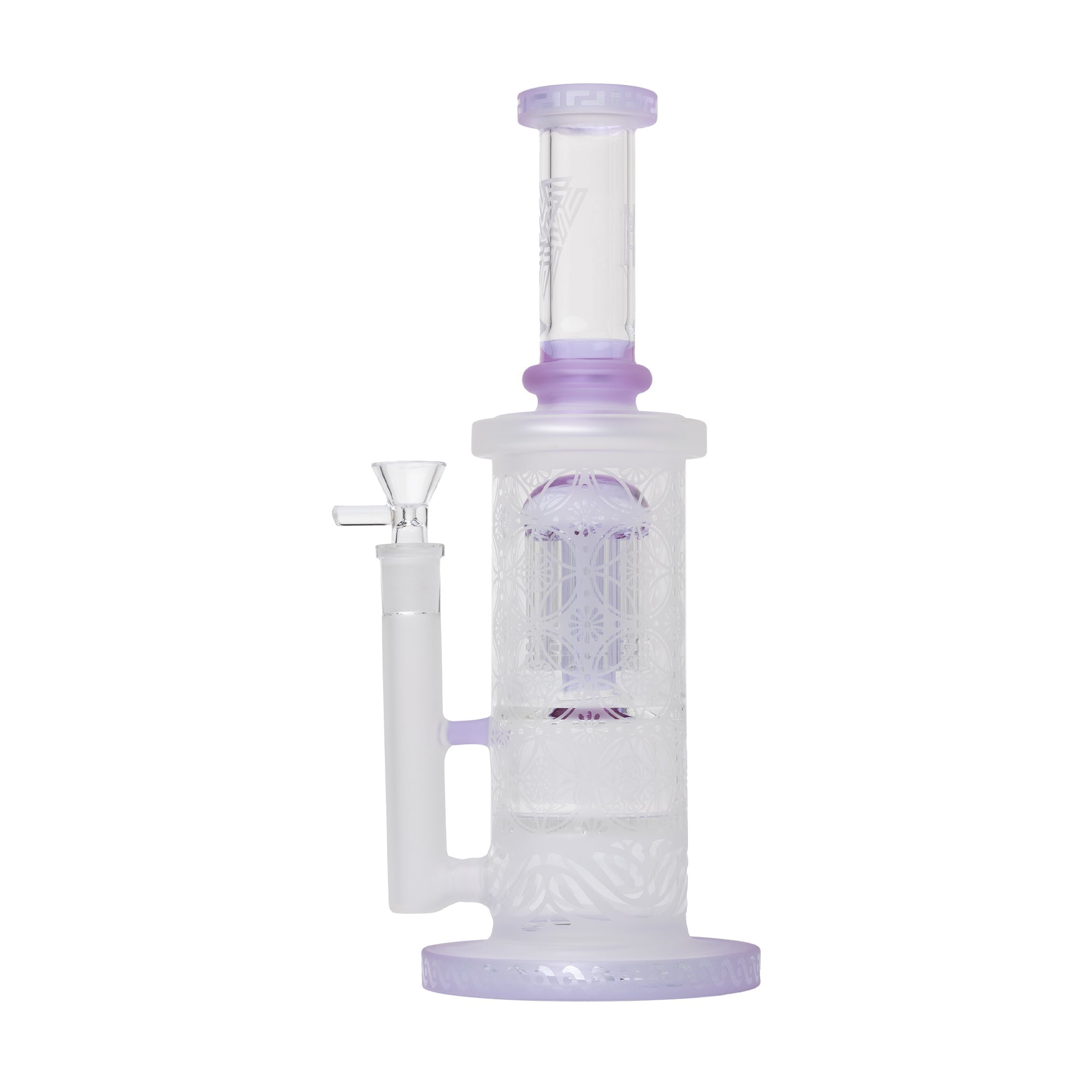 Human Grade Sacred Straight Sandblasted Glass Water Pipe