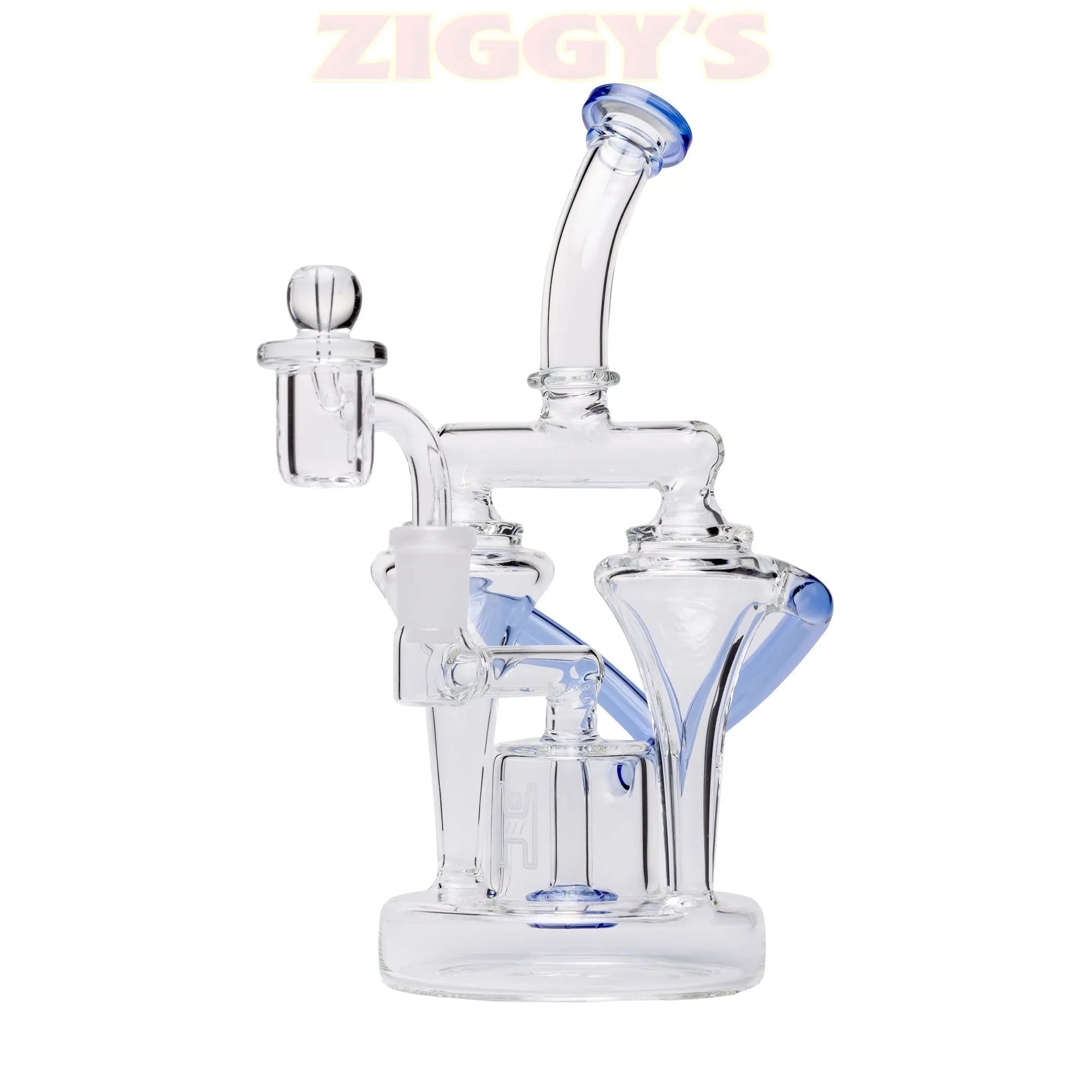 Human Grade Dualing Recycler Glass Rig Water Pipe Smoke Drop