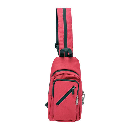 12IN X 6IN X 2IN SMELLPROOF SLING BAG - WINE RED — view 2 | Ziggy's Miami