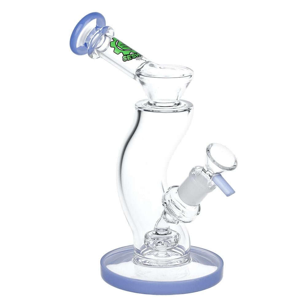 SeshGear Hip Check Curved Glass Water Pipe | 7.75" | 14mm F — view 12 | Ziggy's Miami