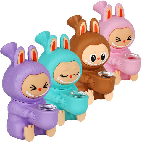 4CT BUNDLE - Funny Animal Silicone Water Pipe - 5.5" / Assorted Colors