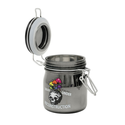 BRAIN UNDER RECONSTRUCTION CLAMPING LID STASH JAR — view 2 | Ziggy's Miami
