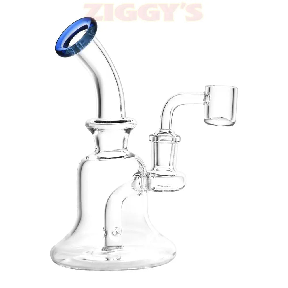 No Muss, No Fuss Bell Style Glass Dab Rig - 6.25" / 14mm Smoke Drop