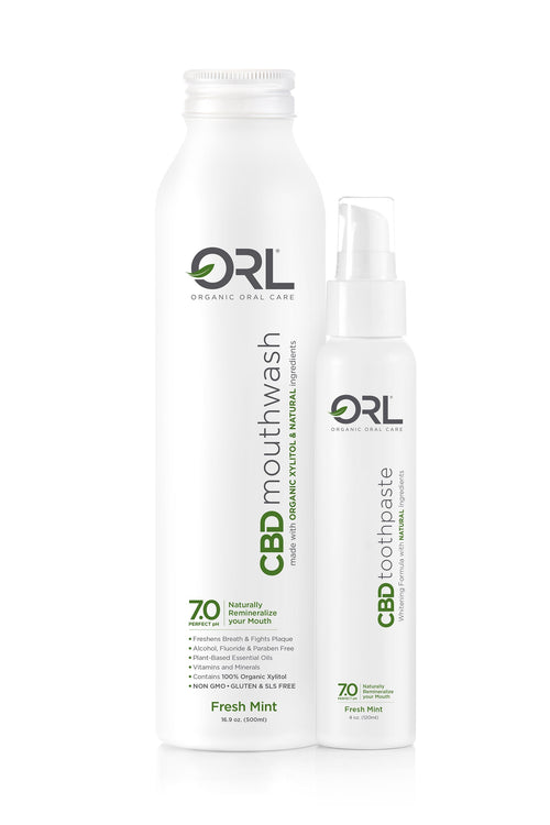 CBD Mouthwash + CBD Toothpaste Bundle - Made with Organic Xylitol & Natural Ingredients — view 2 | Ziggy's Miami