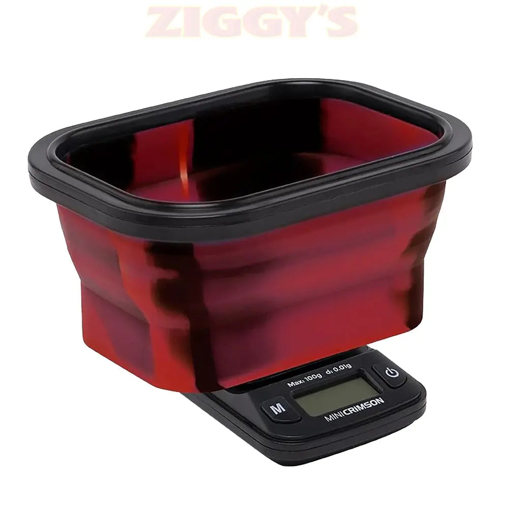Truweigh Mini Crimson Collapsible Bowl Scale Smoke Drop