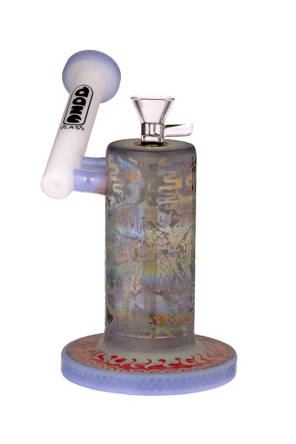 Daze Glass - Sidecar Asian Art Glass Water Pipe 7"