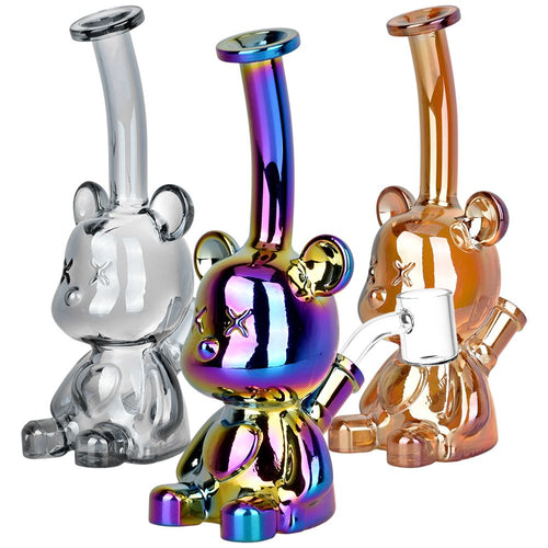 Bear-ly Coherent Glass Dab Rig - 7" / 14mm F / Colors Vary | Ziggy's Miami