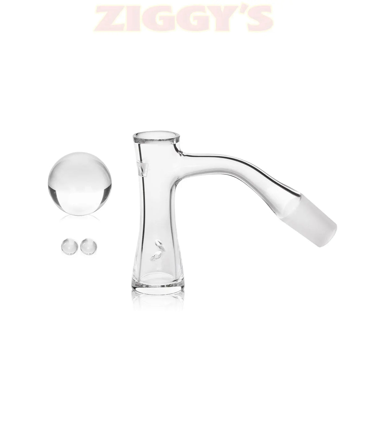 GRAV® 14mm 45° Quartz Hourglass Banger Set Smoke Drop