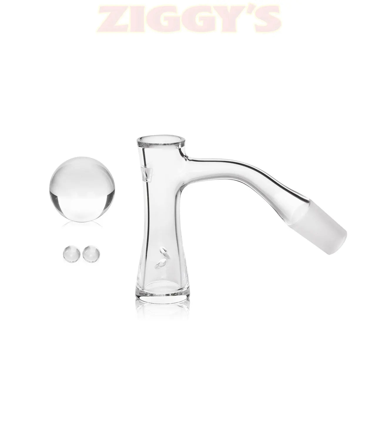 GRAV® 14mm 45° Quartz Hourglass Banger Set Smoke Drop