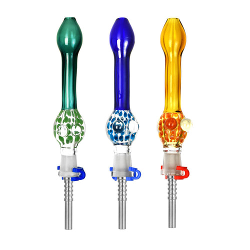 Confetti Bubble Dab Straw w/ Titanium Tip - 5" / Colors Vary | Ziggy's Miami