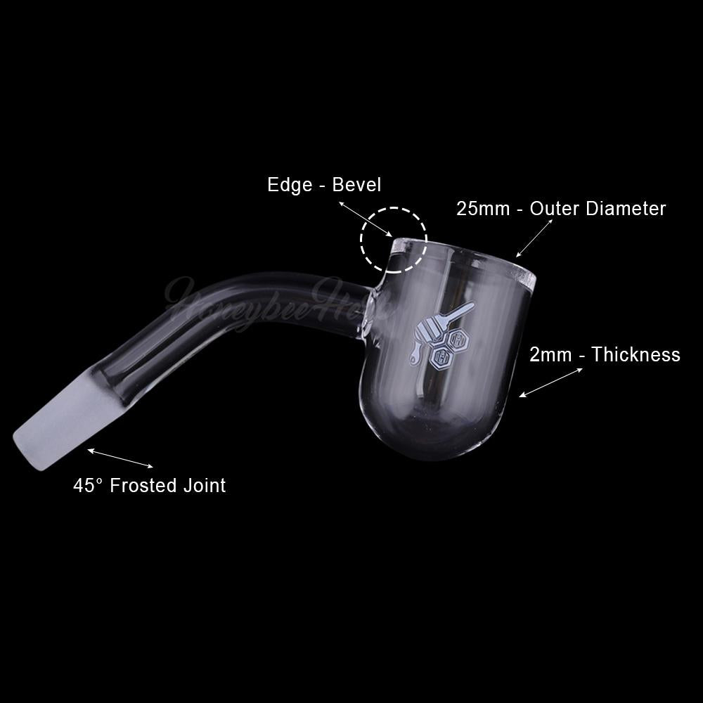 Honey Bevel Bowl Quartz Banger - 45° Degree | YL