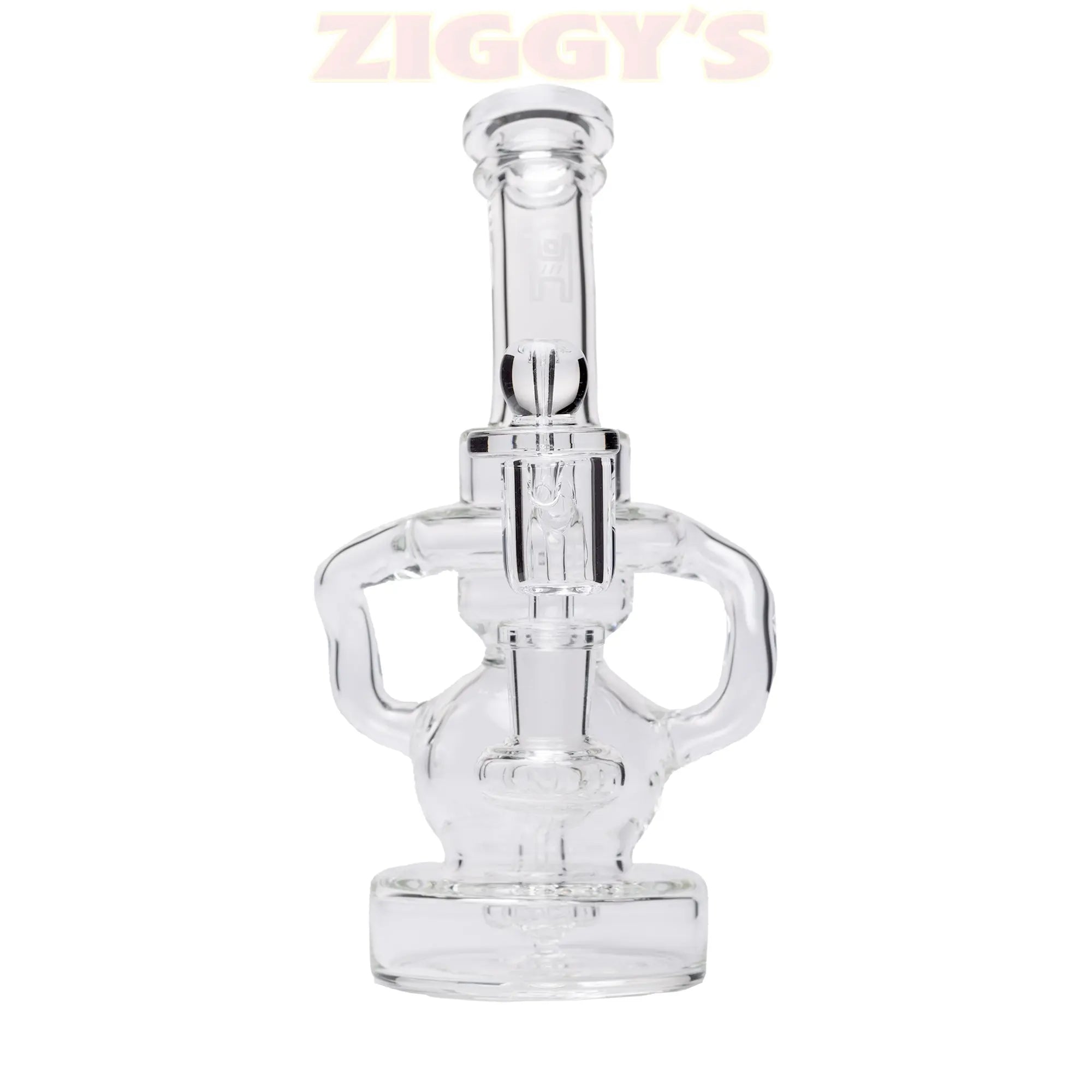 Human Grade Stubby Klein Glass Recycler Rig Water Pipe Smoke Drop
