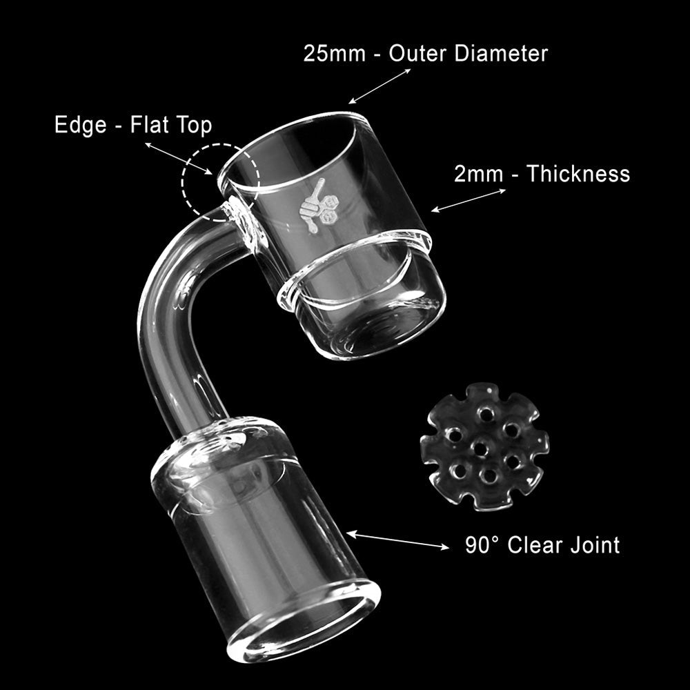 Honey Disc Deep Dish Quartz Banger - 90° Degree | YL