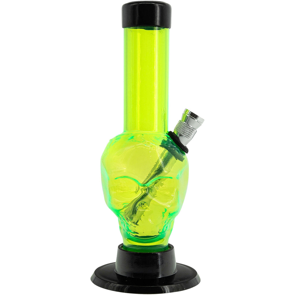 Mini Alien Head Acrylic Bong - 6" Tall
