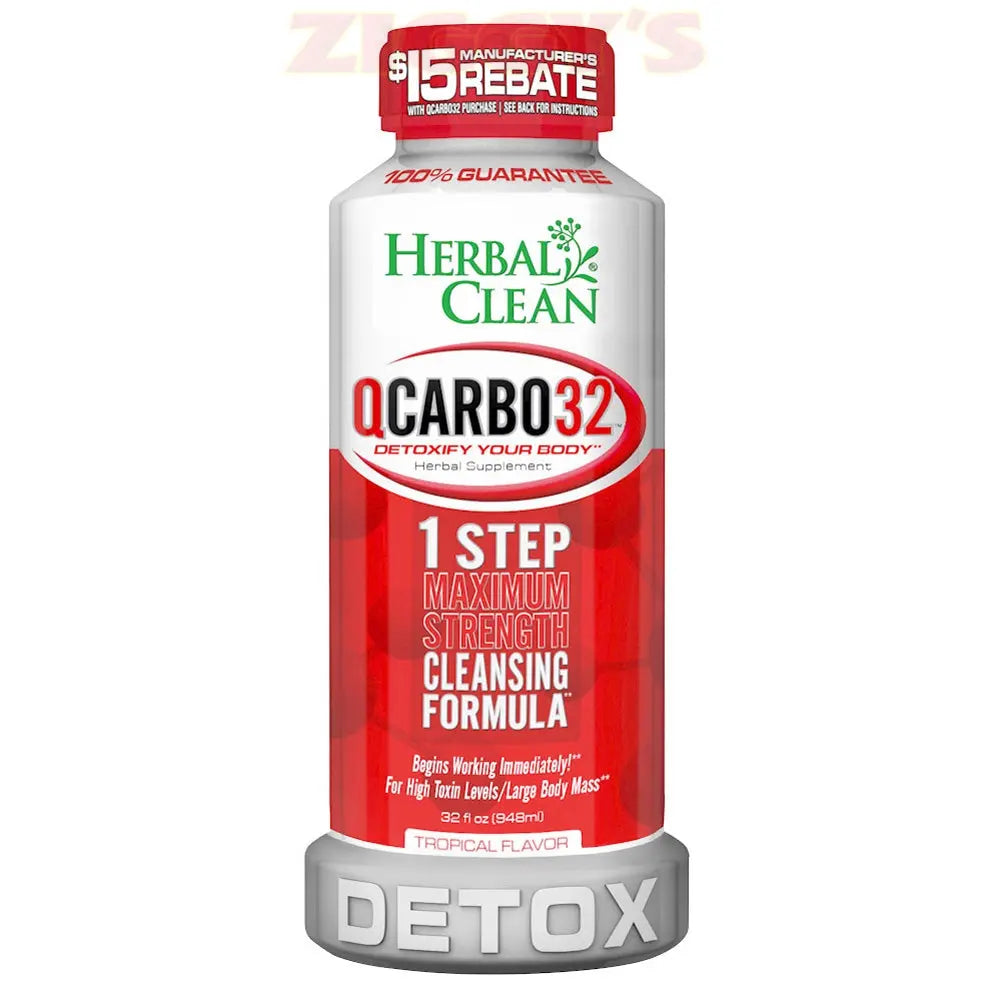 Herbal Clean QCarbo32 Detox Drink | 32oz Smoke Drop