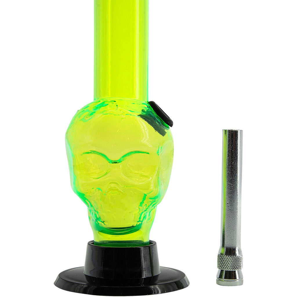 Mini Alien Head Acrylic Bong - 6" Tall