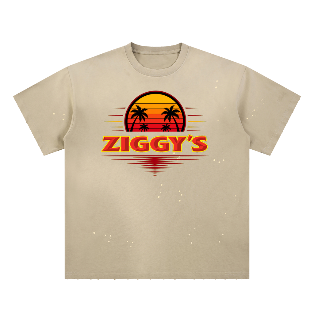 Hand-Frayed Sunfade Paint Splatter T-Shirt