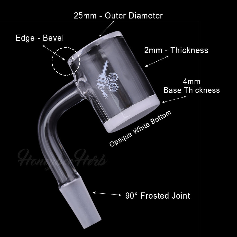 Honey & Milk Bevel Quartz Banger - 90° Degree | YL