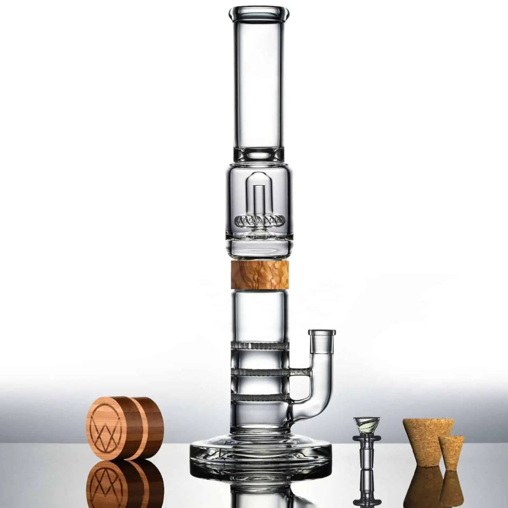 Vitae Glass Tri-UFO Bong 16"
