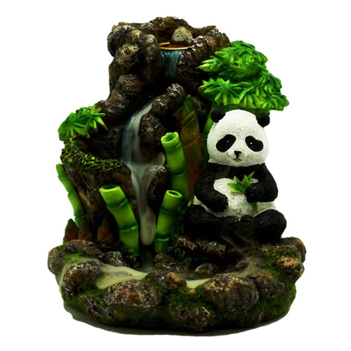 Bamboo Waterfall Panda Backflow Incense Burner | Ziggy's Miami
