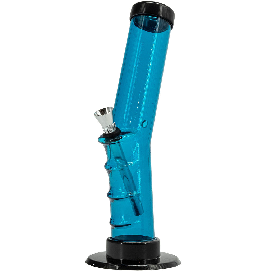 Acrylic Angled Straight Tube Bong 9-12"