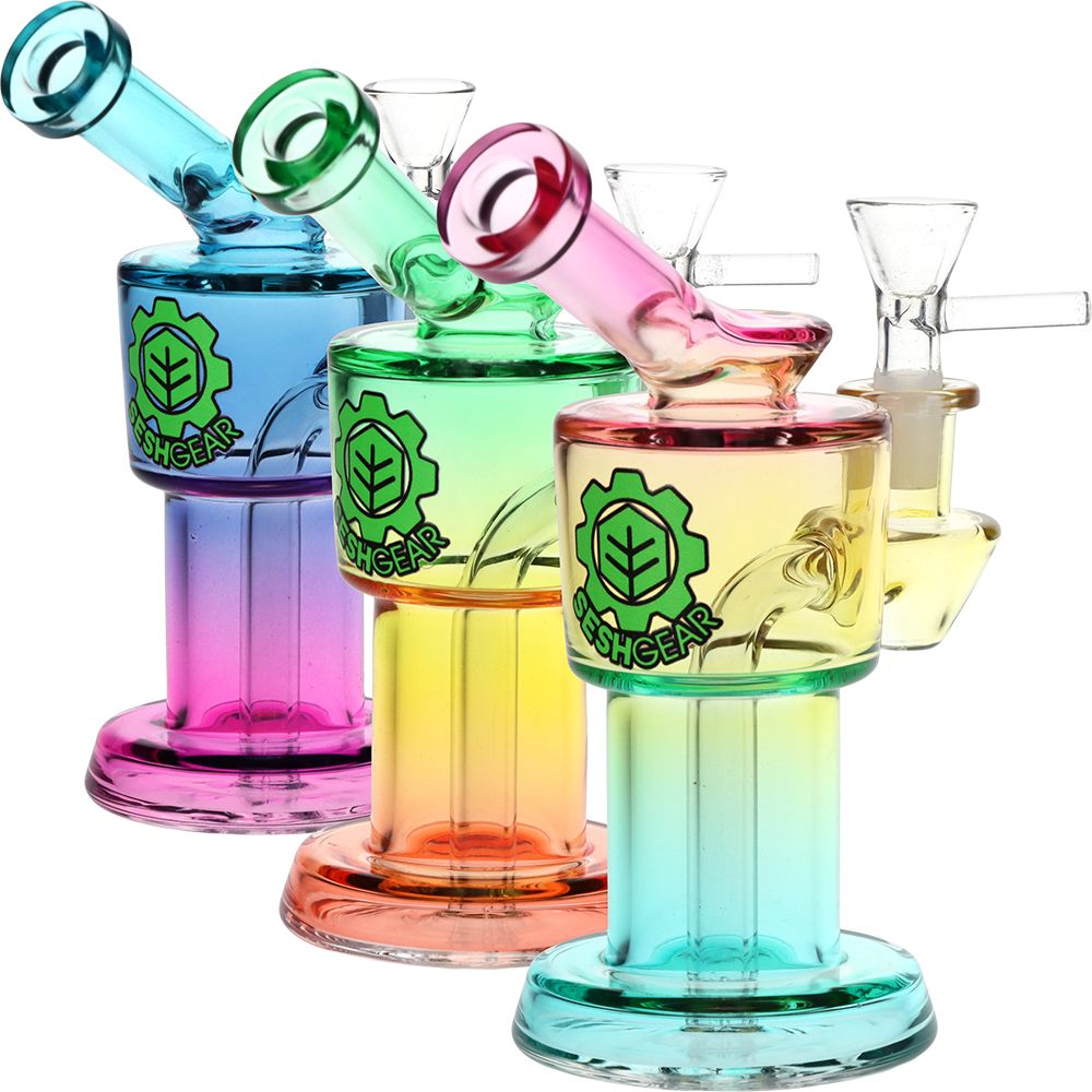 SeshGear Roboto Ombre Glass Water Pipe | 5.25" | 10mm F