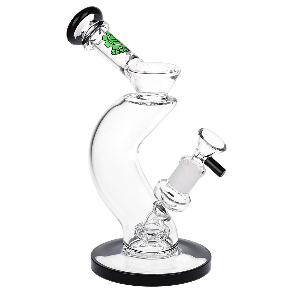 SeshGear Hip Check Curved Glass Water Pipe | 7.75" | 14mm F — view 5 | Ziggy's Miami