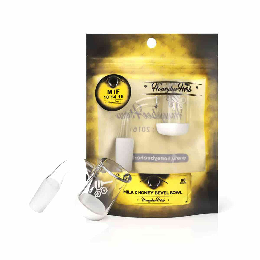 Honey & Milk Bevel Bowl Quartz Banger - 90° Degree | YL