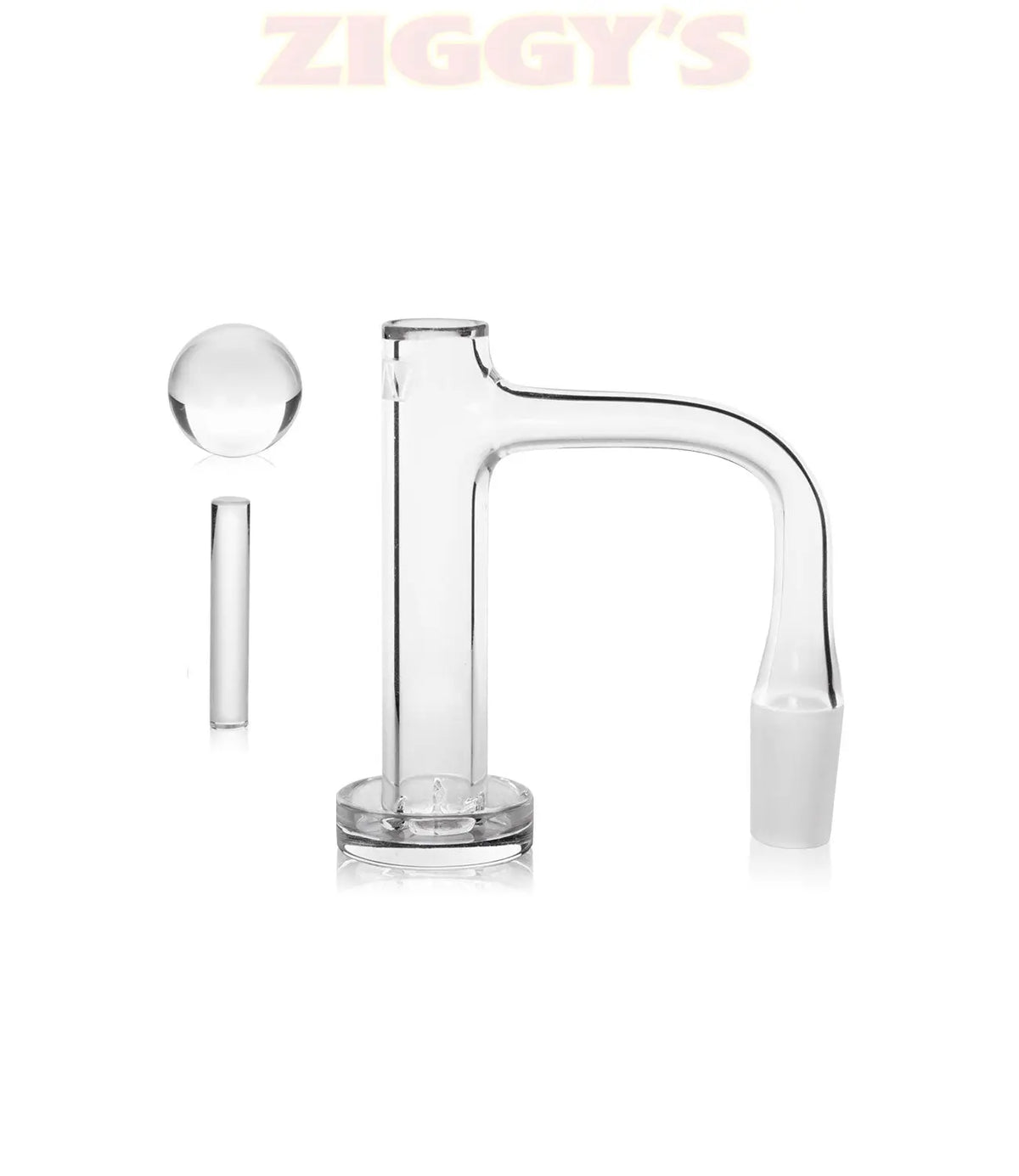 GRAV® 14mm 90° Quartz Control Tower Banger Set Smoke Drop
