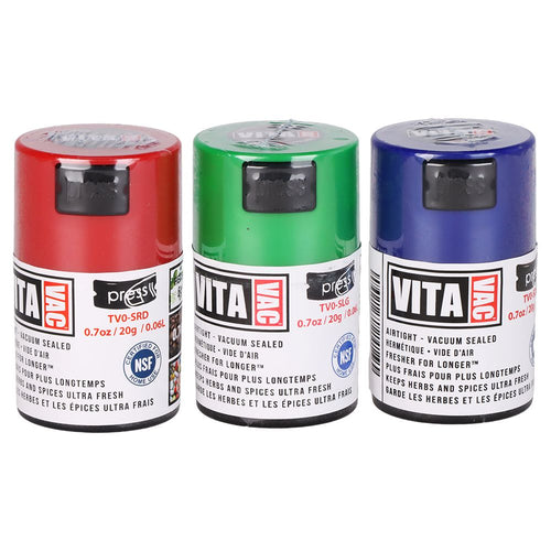 24CT DISPLAY - Vitavac Smell Proof Container - 2.75" / Assorted Colors — view 2 | Ziggy's Miami