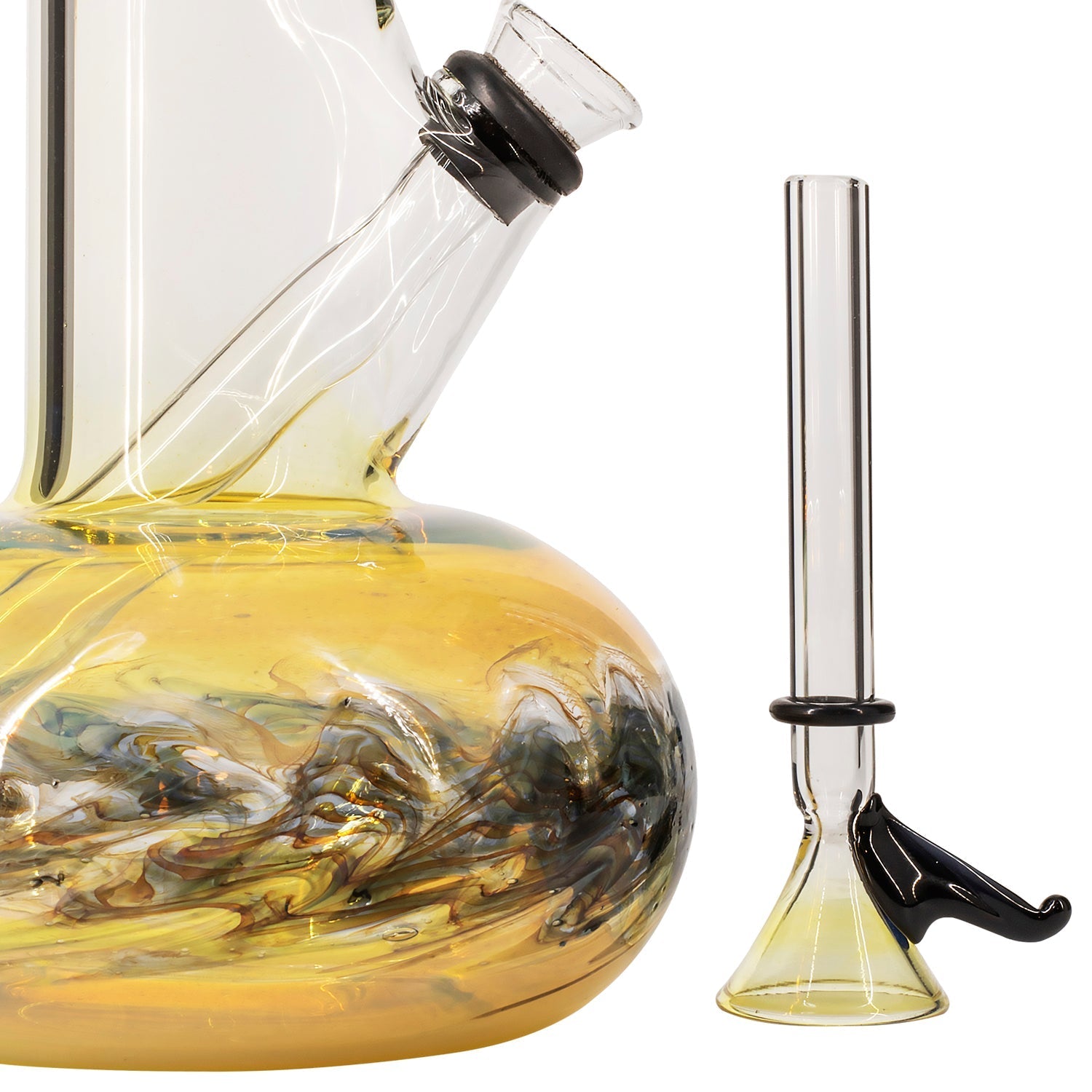 LA Pipes "Smoke Signals" Buoy Fumed Base Bong
