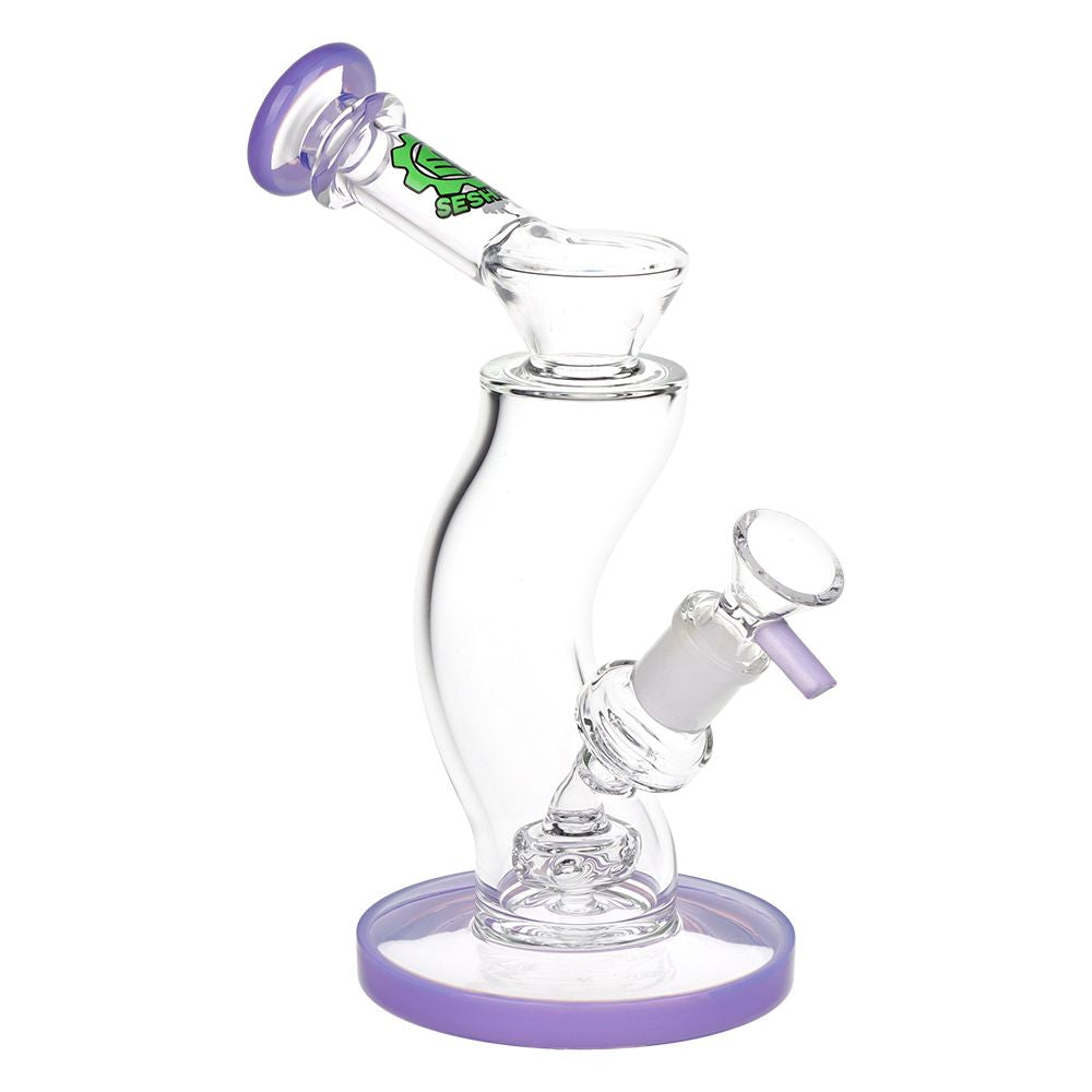 SeshGear Hip Check Curved Glass Water Pipe | 7.75" | 14mm F — view 15 | Ziggy's Miami