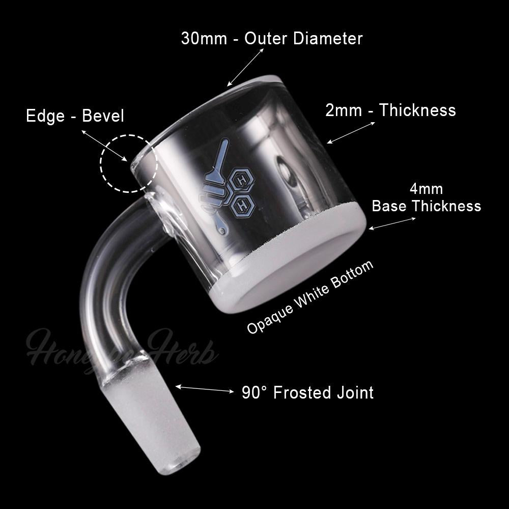 Honey & Milk XL Bevel Quartz Banger - 90° Degree | YL