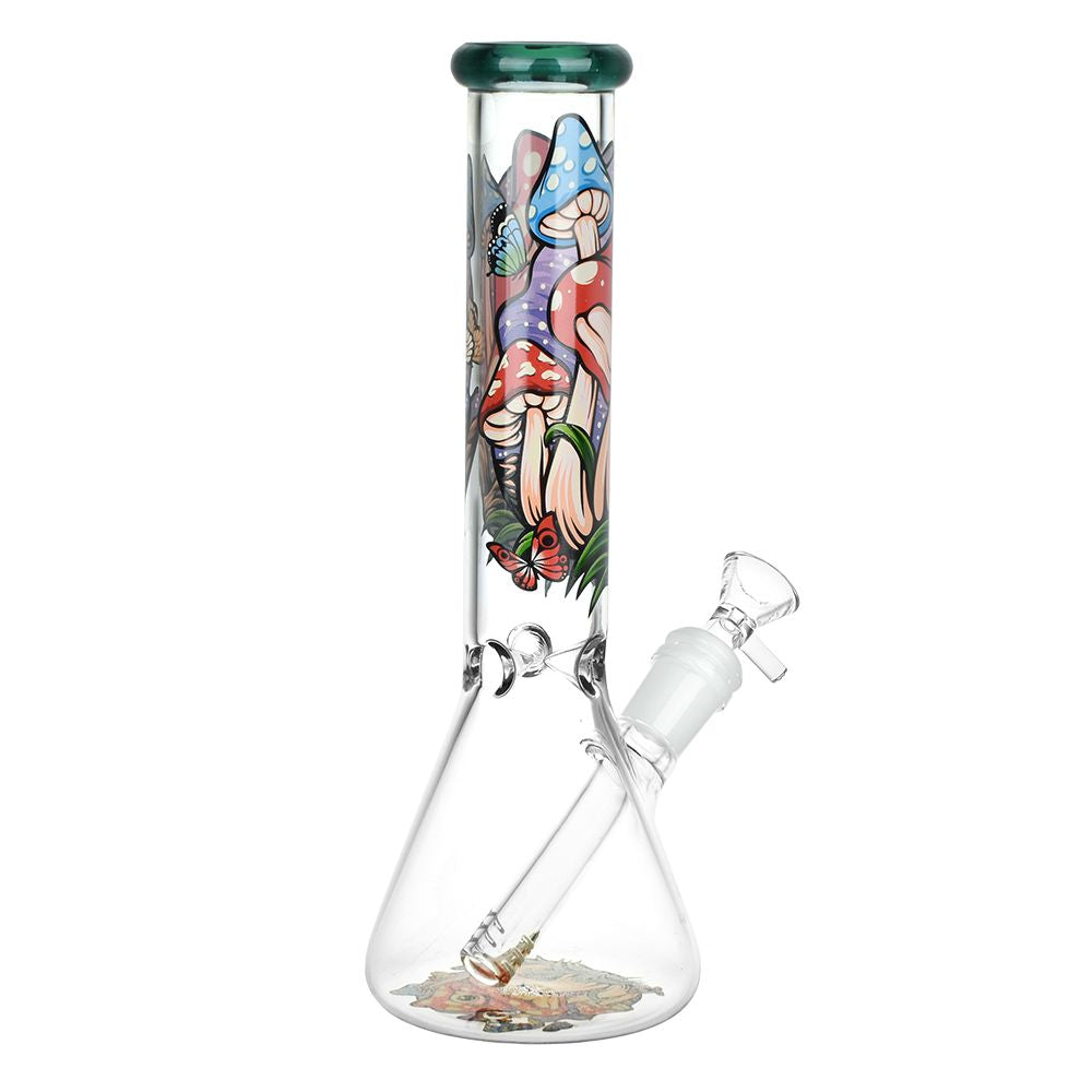 Eye of the Shroom Beaker Glass Water Pipe - 10" / 14mm F / Colors Vary — view 2 | Ziggy's Miami