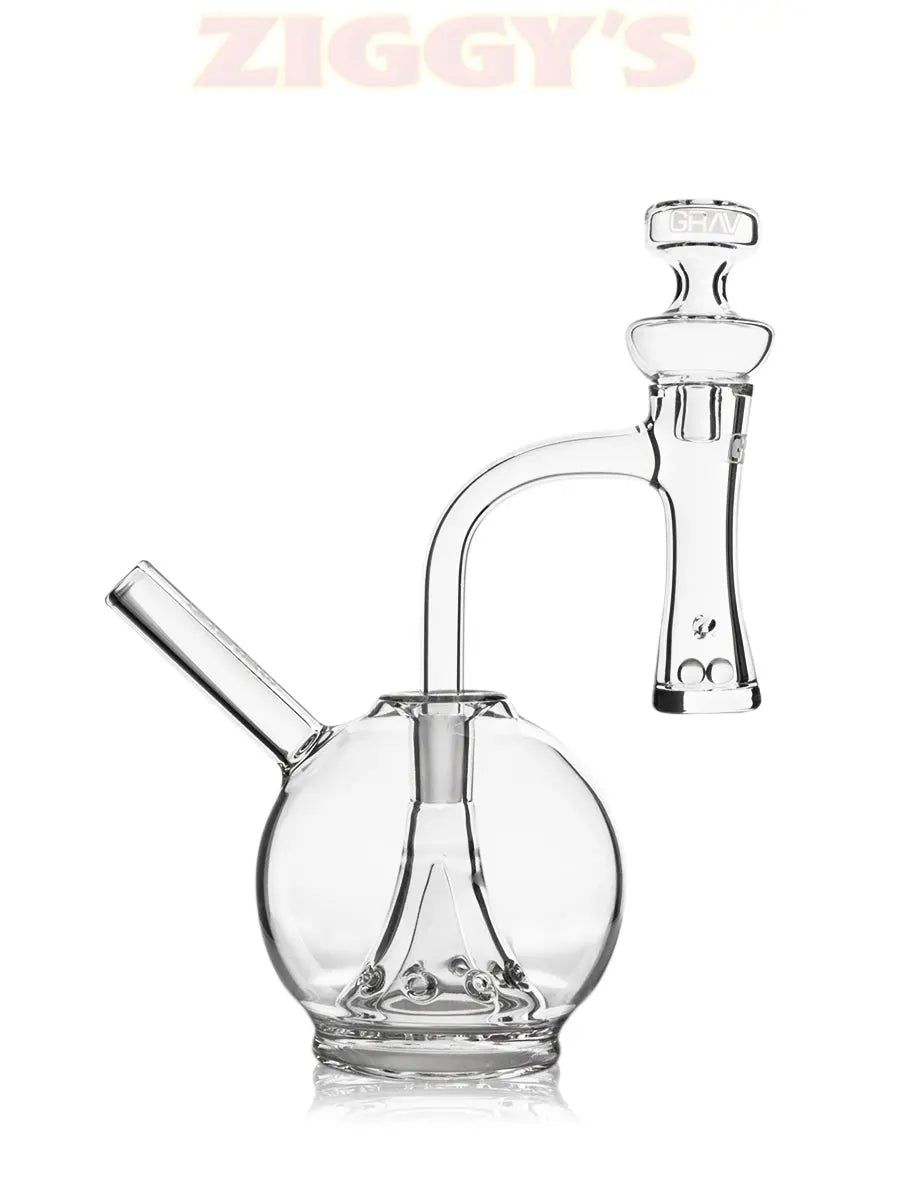 GRAV® 10mm 90° Quartz Hourglass Banger Set Smoke Drop