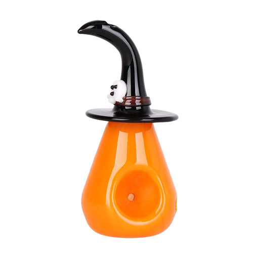 Behold The Pumpkin Witch Glass Hand Pipe - 3.75" — view 2 | Ziggy's Miami