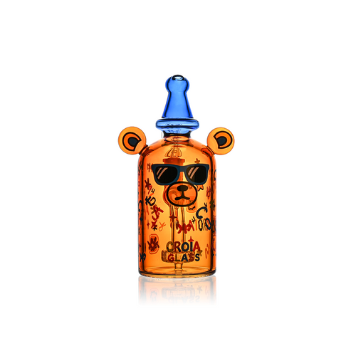 Cool Teddy Bear Dab Rig with Showerhead Perc | Croia Glass — view 2 | Ziggy's Miami
