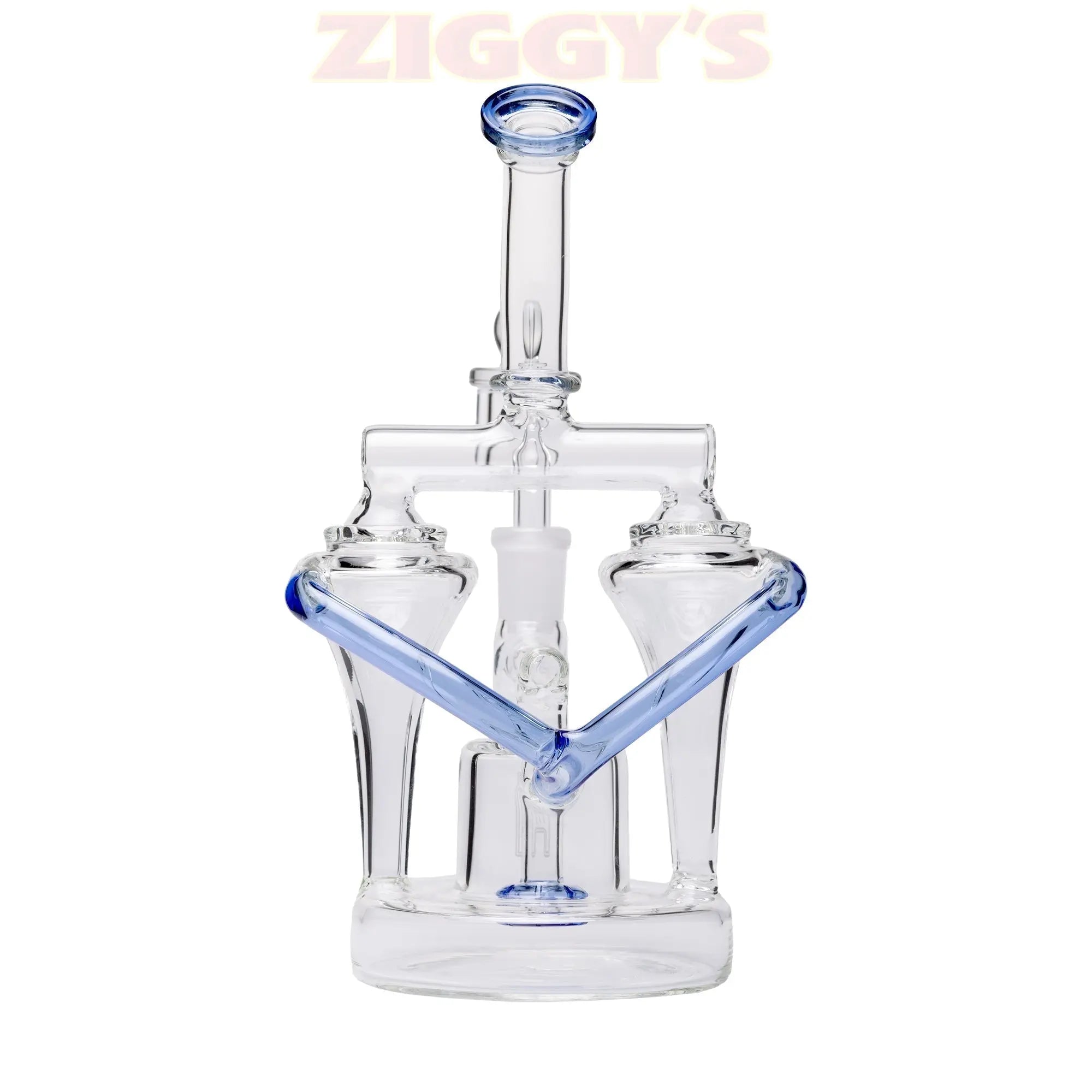 Human Grade Dualing Recycler Glass Rig Water Pipe Smoke Drop